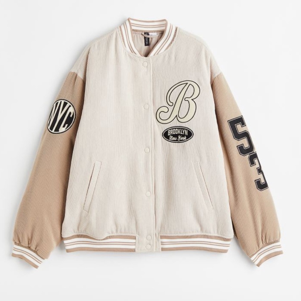 H&M Womens Twill Bomber Jacket